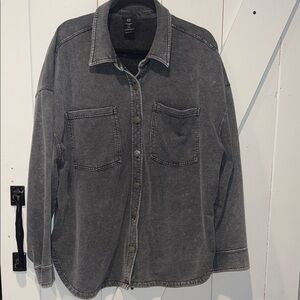 Members Mark_Women's Charcoal Button Down Shirt